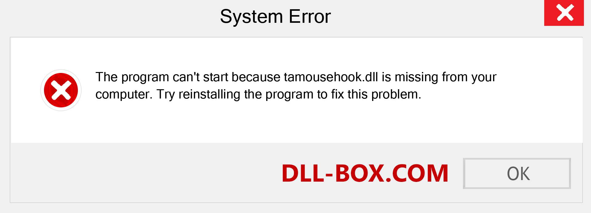  tamousehook.dll file is missing?. Download for Windows 7, 8, 10 - Fix  tamousehook dll Missing Error on Windows, photos, images